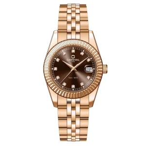 Đồng hồ nữ chính hãng Carnival 8131 8131L dây thép máy pin Nhật mặt kính sapphire size 30mm