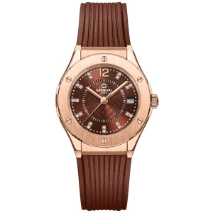 Đồng hồ nữ chính hãng Carnival 8173 8173L vỏ vàng máy pin mặt kính sapphire nguyên khối size 34mm